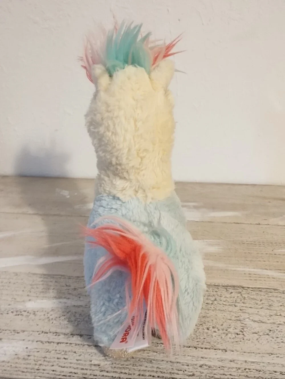 Aurora Cute alpaca plush Toy pink and light blue